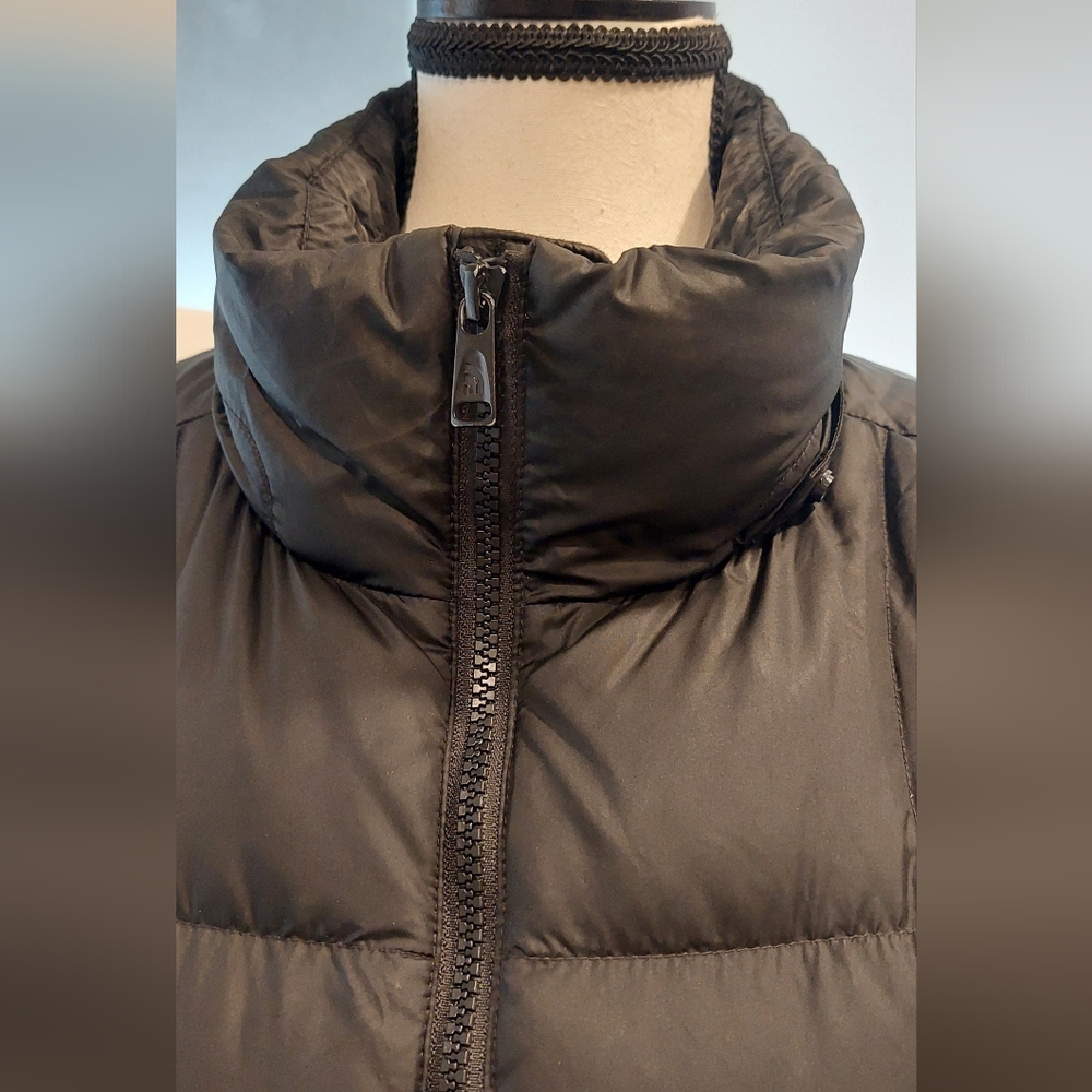 Women's Long Puffer Coat - Brown - Picture 3 of 11